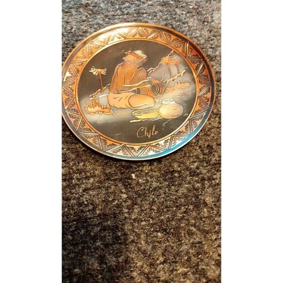 Brass chili plate 6 in diameter in good condition vintage - Picture 2 of 5